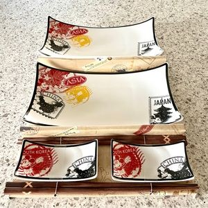 Disney Parks Mickey Sushi Plate Set